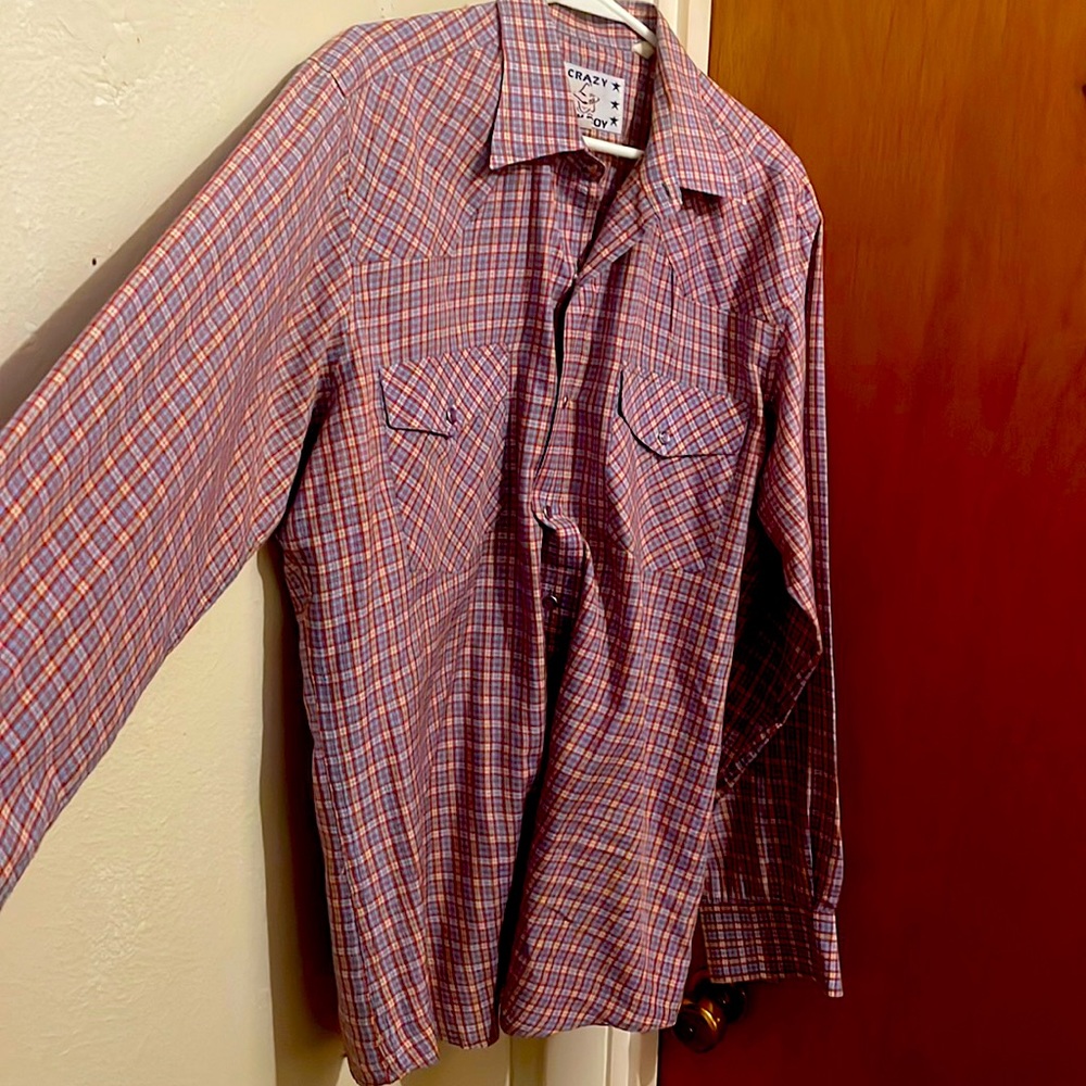 Mens pearl snaps size L